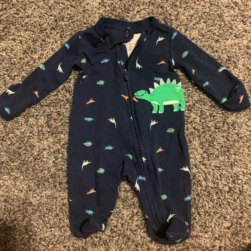 2 for $10 ‼️ Preemie dinosaur footsie onesie